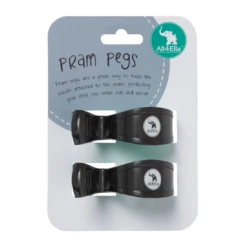 Pram Pegs 2 Pack - Black