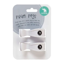 Pram Pegs 2 Pack - White