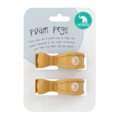 Pram Pegs 2 Pack - Mustard