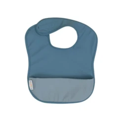 Recycled Pouch Bib - Two Tone Blue