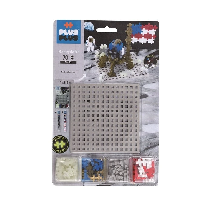Space/Moon Landing PLUS-PLUS Space/Moon Landing -Toys And Tale Store 3807 Baseplate 70 Global Moon front
