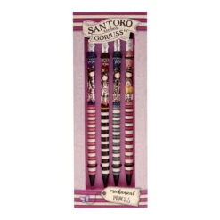 Gorjuss Set Of 4 Mechanical Pencils - Through The Looking Glass