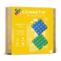 Connetix Blue And Green Base Plate Pack (2 Pc)