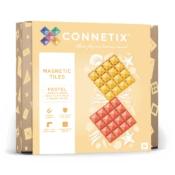 Connetix Lemon And Peach Base Plate Pack (2 Pc)
