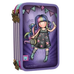 Gorjuss Triple Zip Filled Pencil Case