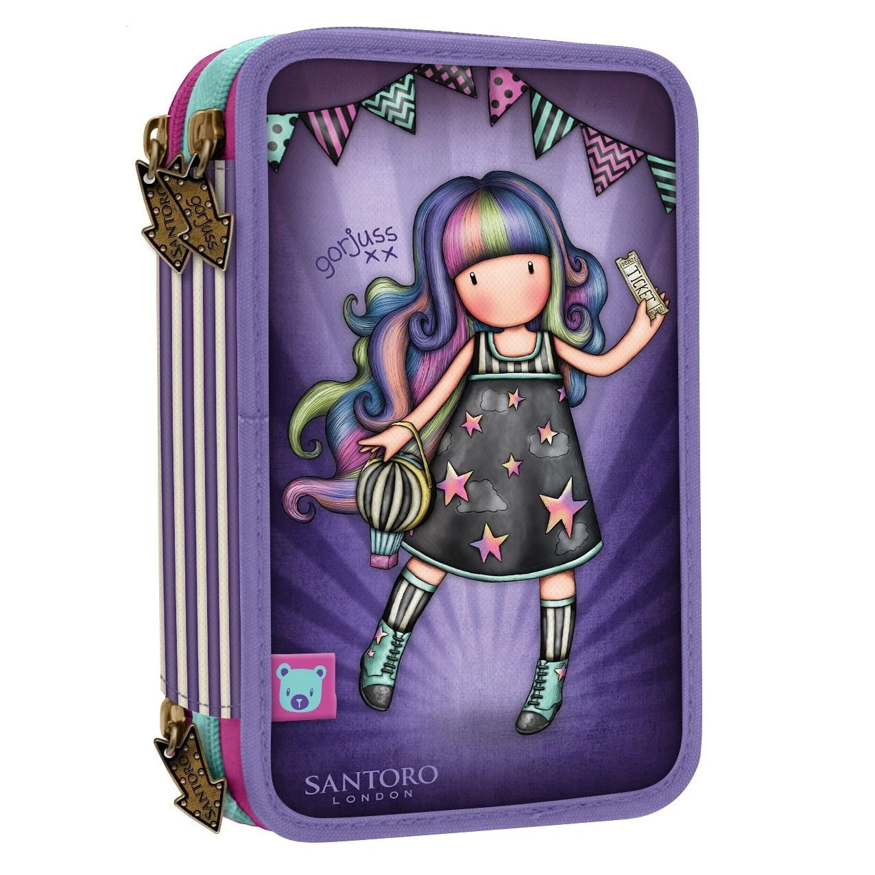 Gorjuss Triple Zip Filled Pencil Case Gorjuss Triple Zip Filled Pencil Case -Toys And Tale Store AFpYcQlI