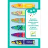 Djeco 6 Multicoloured Flower Crayons -Toys And Tale Store DJ9006