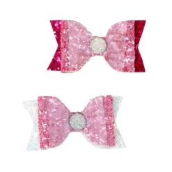 Dreamland Glitter Bow Hair Clips
