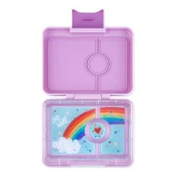 Yumbox Snack - Rainbow Tray -Toys And Tale Store LuluPurpleSnackRainbowOpen