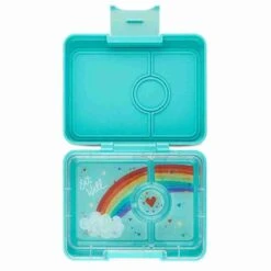 Yumbox Snack - Rainbow Tray -Toys And Tale Store Misty Aqua Snack Rainbow