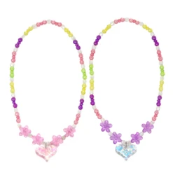 BFF Confetti Heart Necklace Set