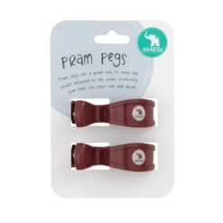 Pram Pegs 2 Pack - Burgundy