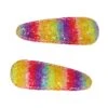 Rainbow Chunky Glitter Snap Clips 2 Rainbow Chunky Glitter Snap Clips -Toys And Tale Store Pink Poppy Rainbow Chunky Glitter Clips