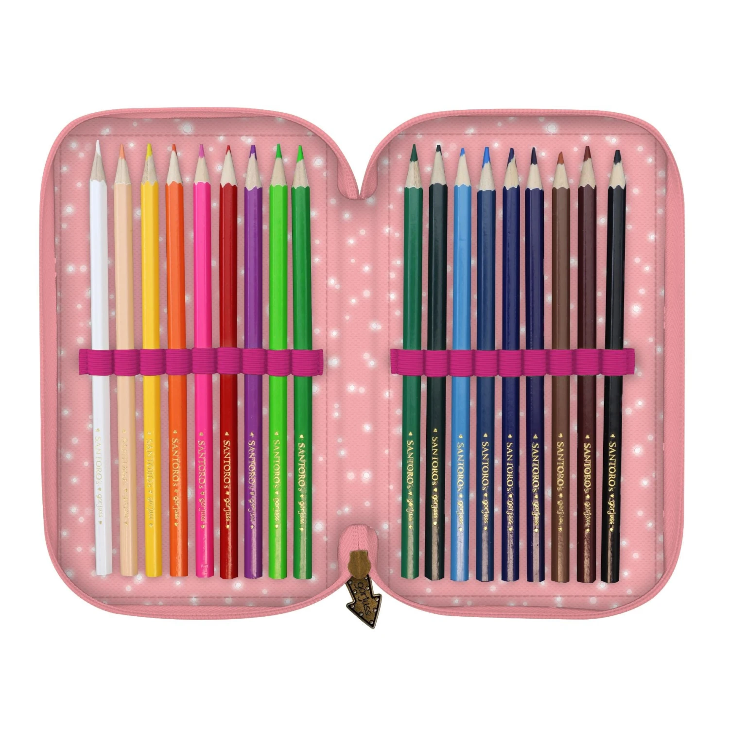 Gorjuss Triple Zip Filled Pencil Case Gorjuss Triple Zip Filled Pencil Case -Toys And Tale Store