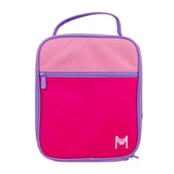 MontiiCo Large Insulated Lunch Bag - Colourblock Pink