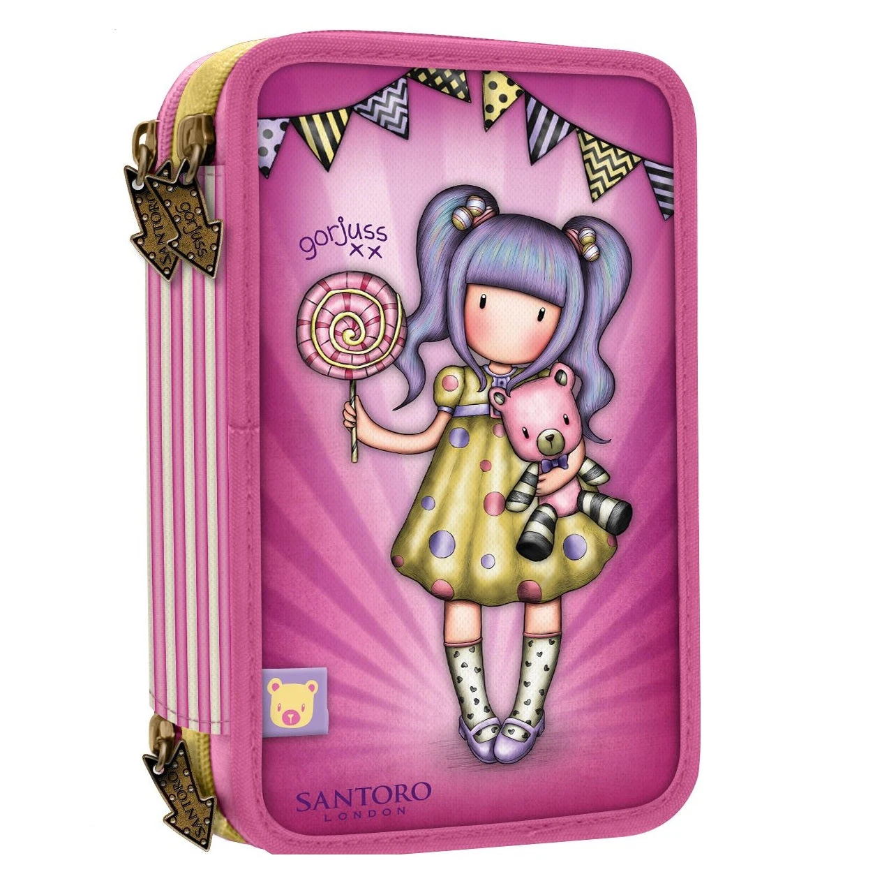 Gorjuss Triple Zip Filled Pencil Case Gorjuss Triple Zip Filled Pencil Case -Toys And Tale Store f8oQENXo