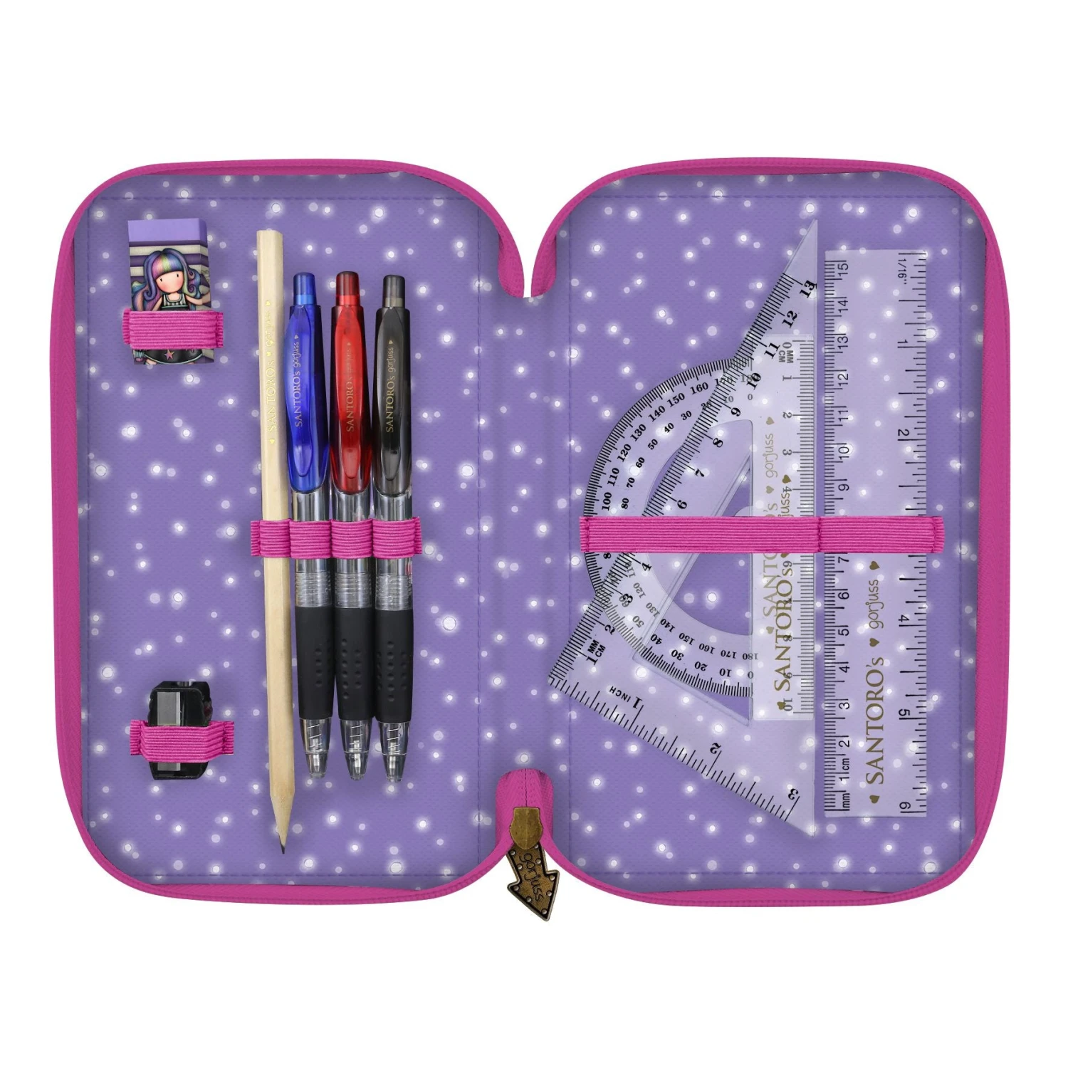 Gorjuss Triple Zip Filled Pencil Case Gorjuss Triple Zip Filled Pencil Case -Toys And Tale Store lcPjGh2s