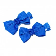 Small Grosgrain Bows (2 pack) Small Grosgrain Bows (2 Pack) -Toys And Tale Store royal blue bow clips