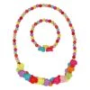 Vibrant Roses Flower Necklace And Bracelet Set -Toys And Tale Store vibrant roses and flowers necklace and bracelet set